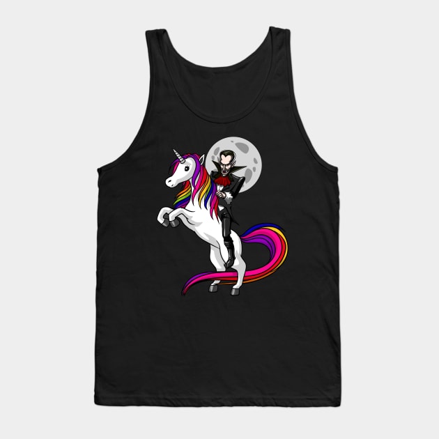 Vampire Riding Unicorn Tank Top by underheaven